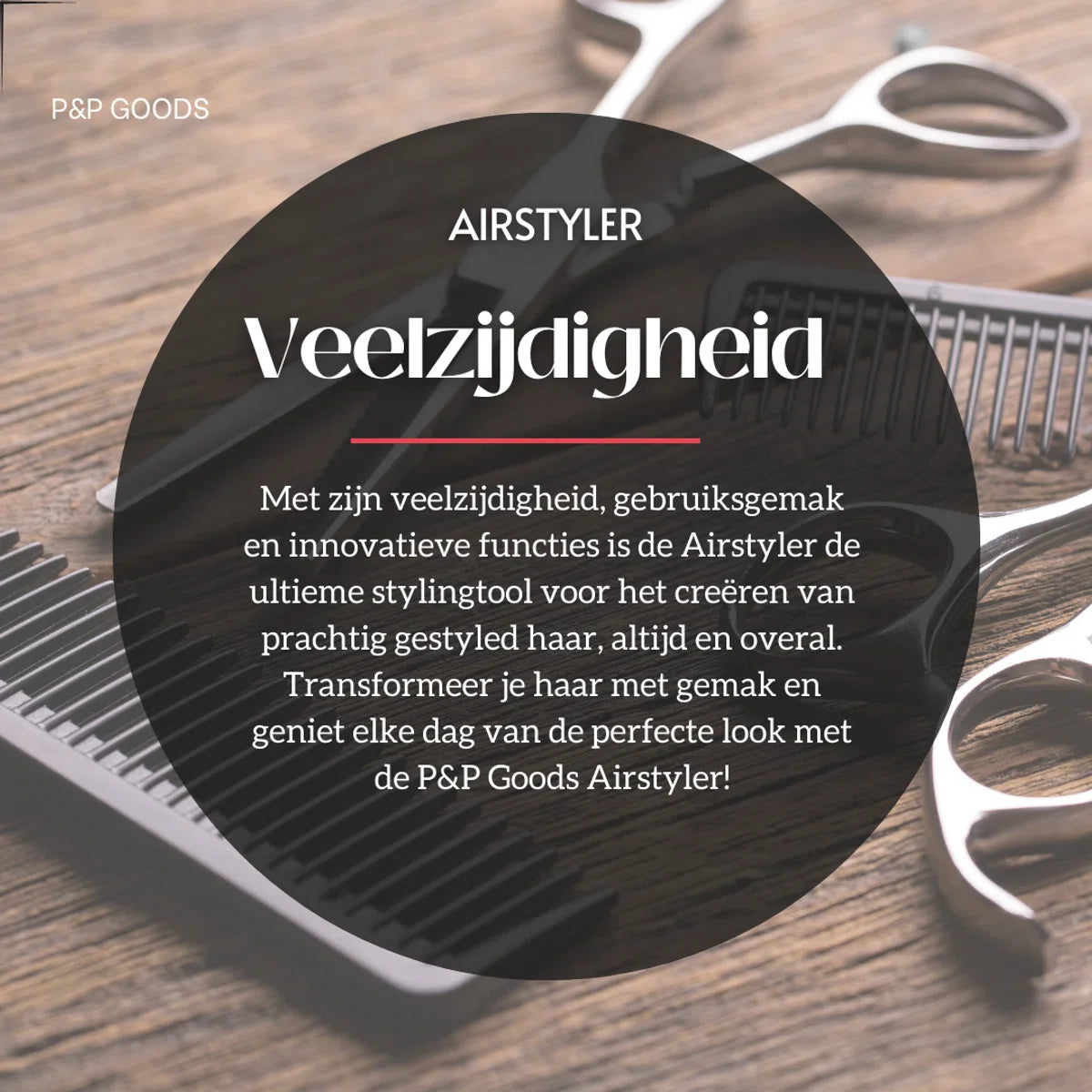 P&P Goods® Airstyler - 5-in-1 Multistyler - Hairwrap - Haardroger - Krulborstel - Stijlborstel - Multifunctioneel