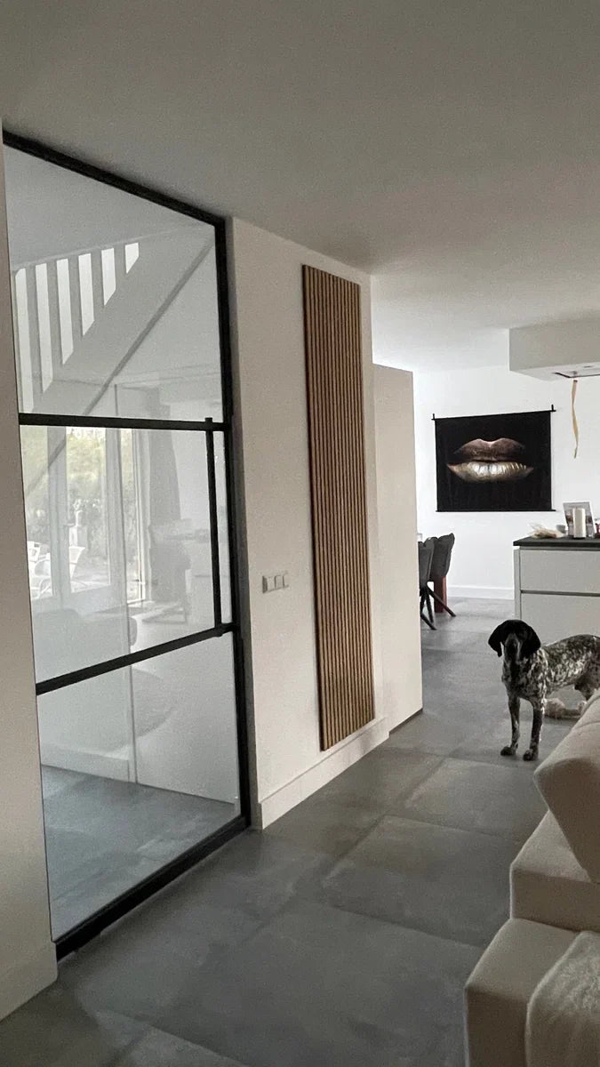 Eiken houtfineer Naturel Promo - Akoestisch Houten Wandpaneel - 240 x 60 cm | Echt Hout | Houten latten | Akupanel | Wanddecoratie| 3D Wandpanelen | Muurdecoratie | Lattenwanden | Wood panels | Eikenhoutfineer