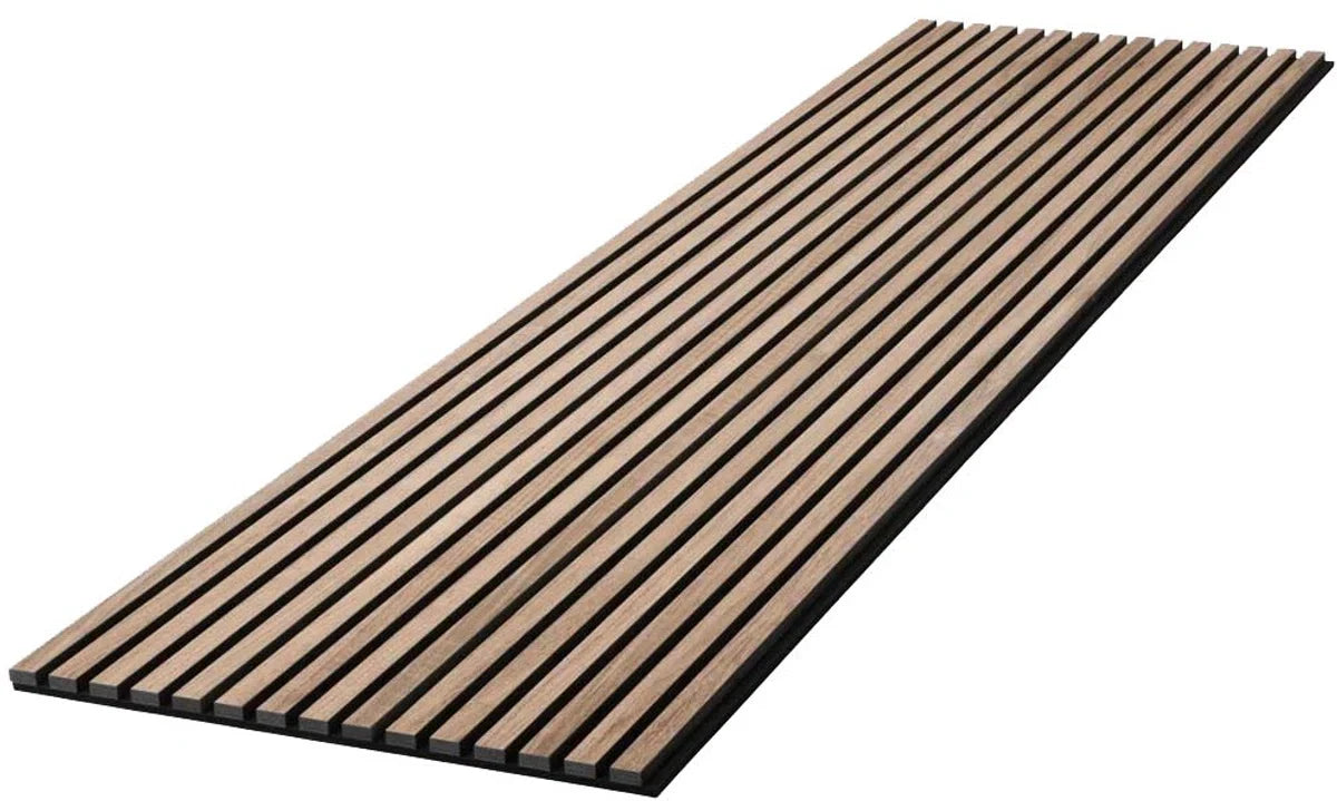 Walnut / Walnut wood veneer - Acoustic Wooden Wall Panel - size 240 x 60cm.WallingtonNL __________ | Real Wood | Wooden slats | Akupanel | Wall decoration | 3D Wall panels | Wall decoration | Slatted walls | Wood panels | __________