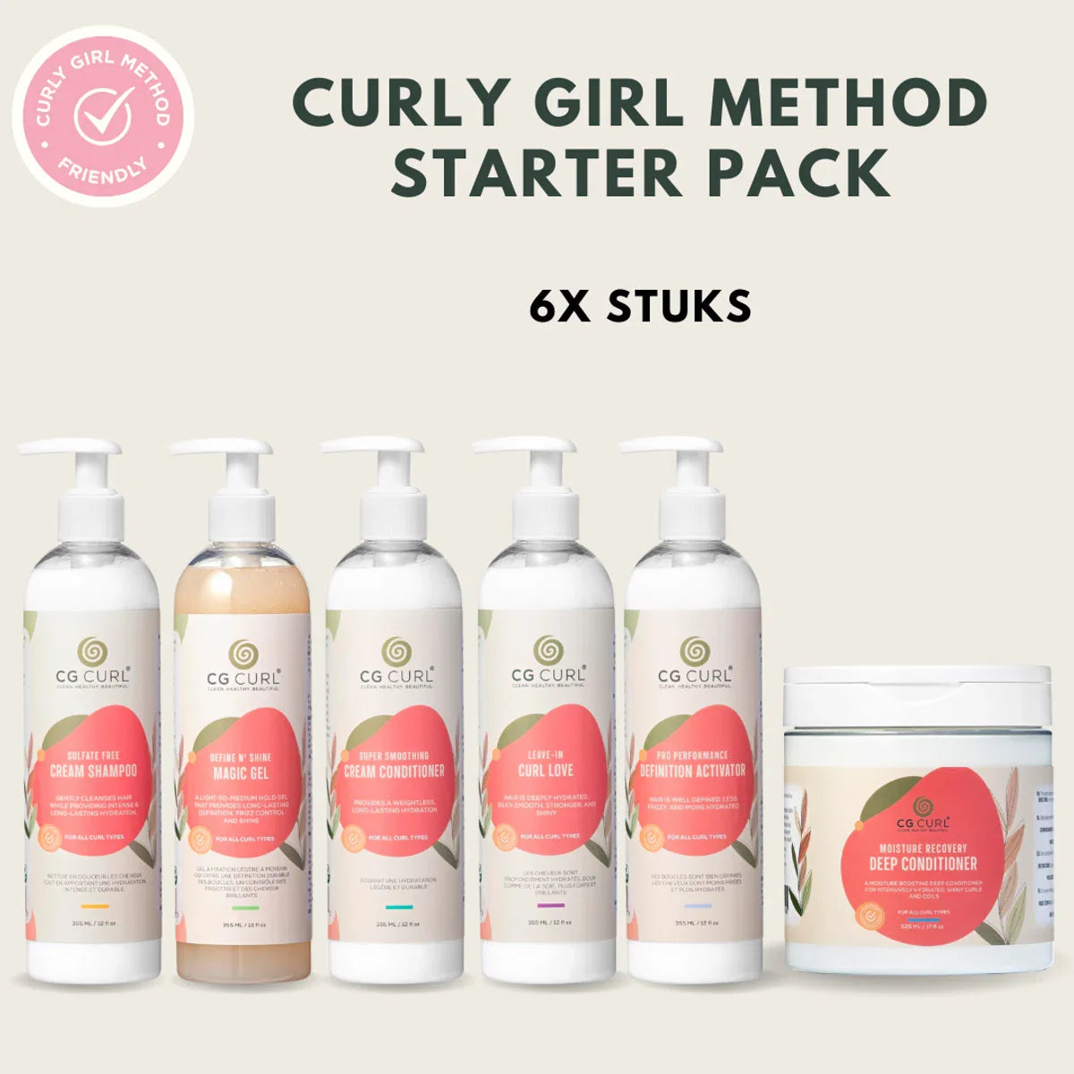 Curly Girl methode starterspakket 6x stuks