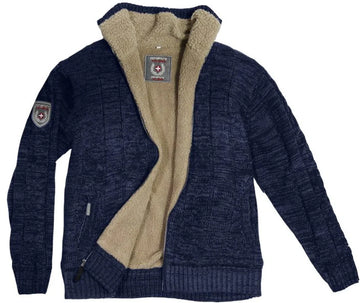 Teddy gevoerde gebreide Noorse trui | heren vest | 3 kleuren verkrijgbaar | maten S-4XL