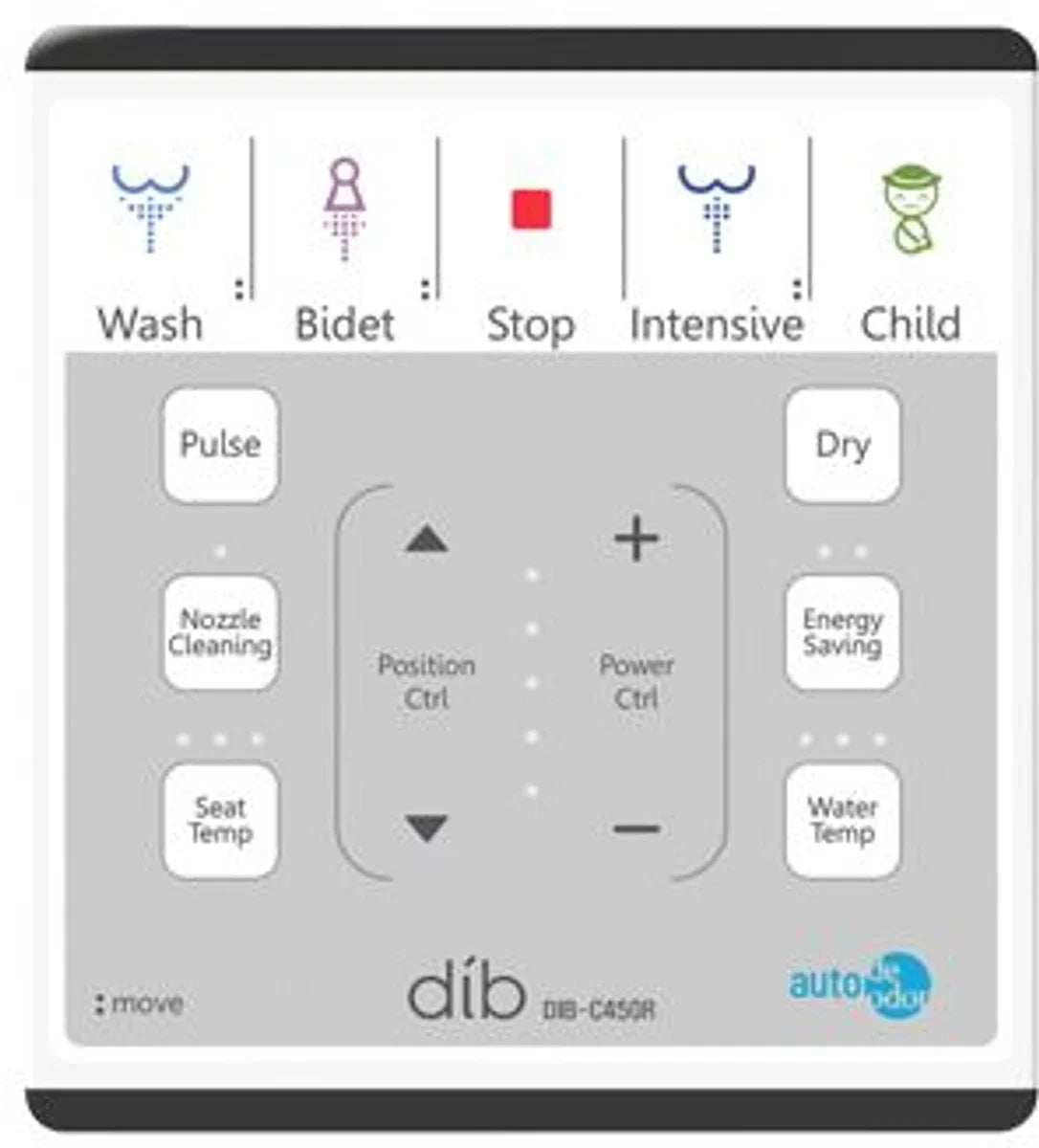 Dib C430R Bidet Toilet met Afstandsbediening - Verlengde Zitting - Douchetoiletbril met Watersproeier - Japans Toilet