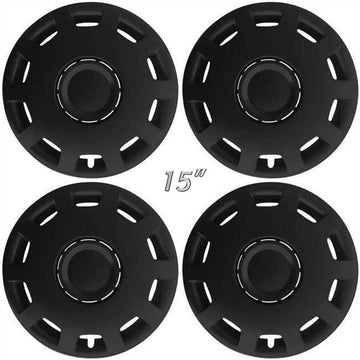 Wieldoppen GRANIT-B 15 inch mat zwart. Set a 4 stuks in doos (a.u.b. tekst lezen!)