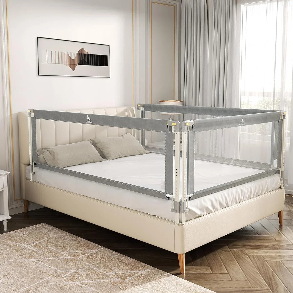 Bed Rail Fall Protection, 140 cm Bed Guard for Children, Bed Fall Protection [one side], Bedroom Accessories for Boys and Girls (for children aged 0 - 10 years)
