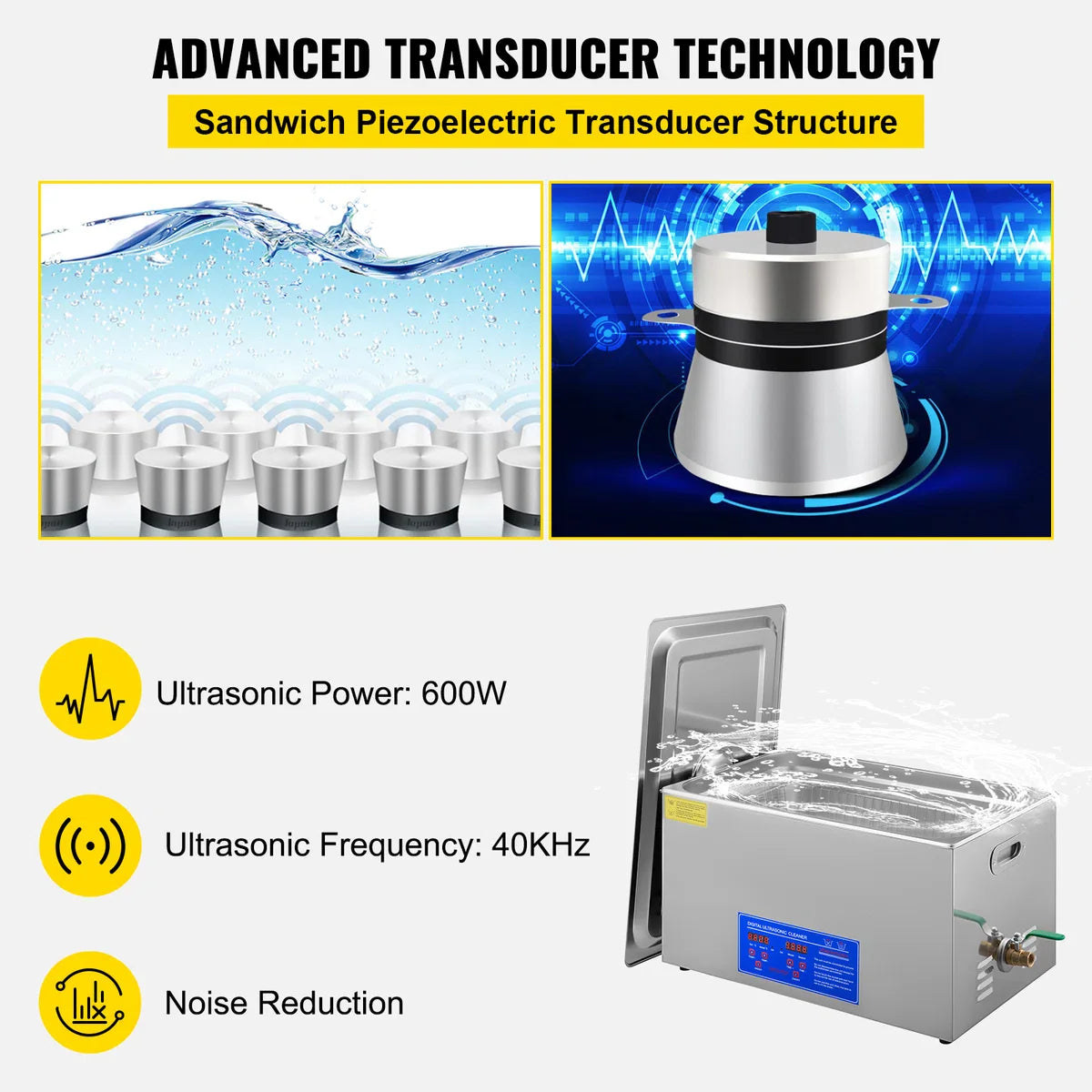 Ultrasoon reiniger 3 Liter - 3L (Ultrasoonbad - Reinigingsbad - Reinigingsbak - Ultrasone Reinigingsmachine - Ultrasoonbak - Ultrasonic Cleaner - beste Reinigings trilbad - sieraden bad bak - pedicure badje - brillen apparaat)