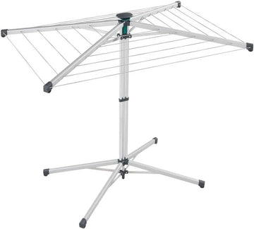 LinoPop-Up 140 staand droogrek - ruimtebesparend droogrek voor binnen en buiten - 14 m waslijn - Leifheit folding wall laundry rack