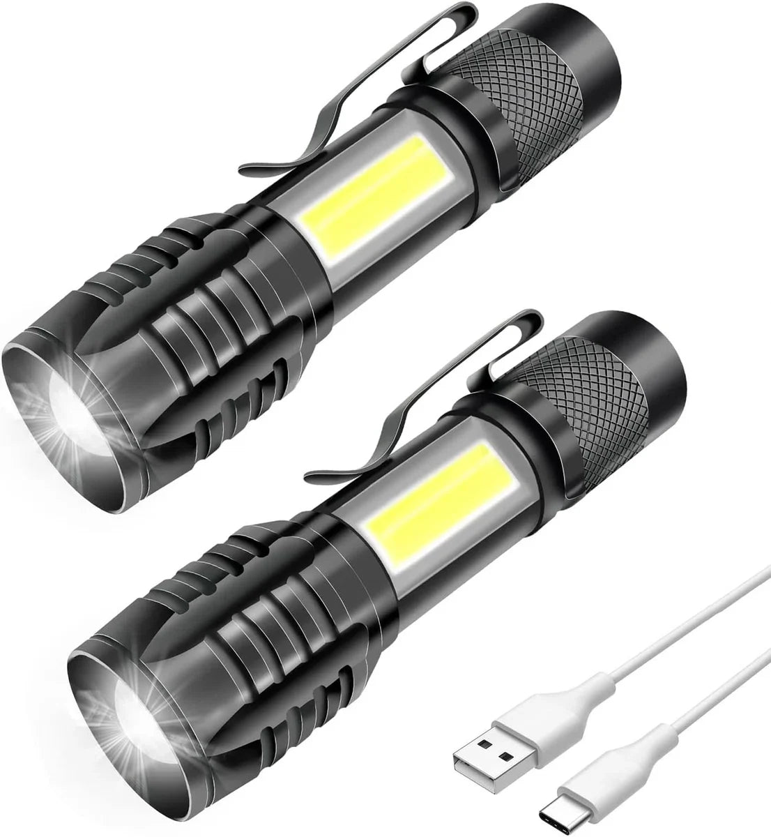 Militaire Zaklamp - Tactische Zaklamp - Militaire Hoofdlamp - Oplaadbare Militaire Zaklamp - Waterdichte Militaire Zaklamp - Noodpakket voor Oorlog - Noodpakket voor Thuis - Zaklamp met Batterijen