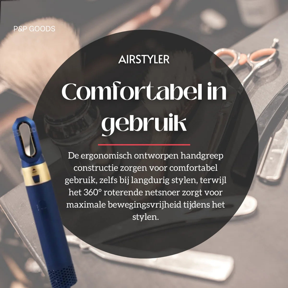 P&P Goods® Airstyler - 5-in-1 Multistyler - Hairwrap - Haardroger - Krulborstel - Stijlborstel - Multifunctioneel