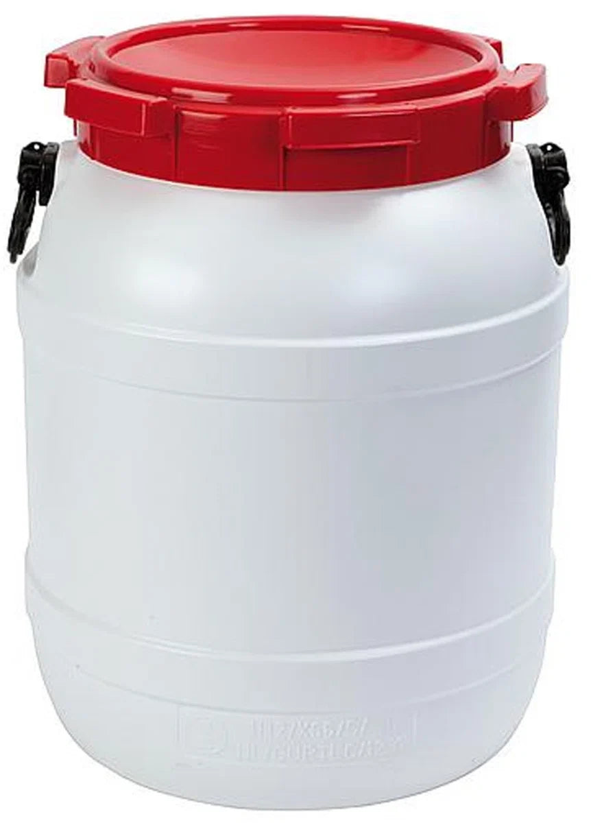 Drum 42 Litres - Watertight and Airtight - White/Red