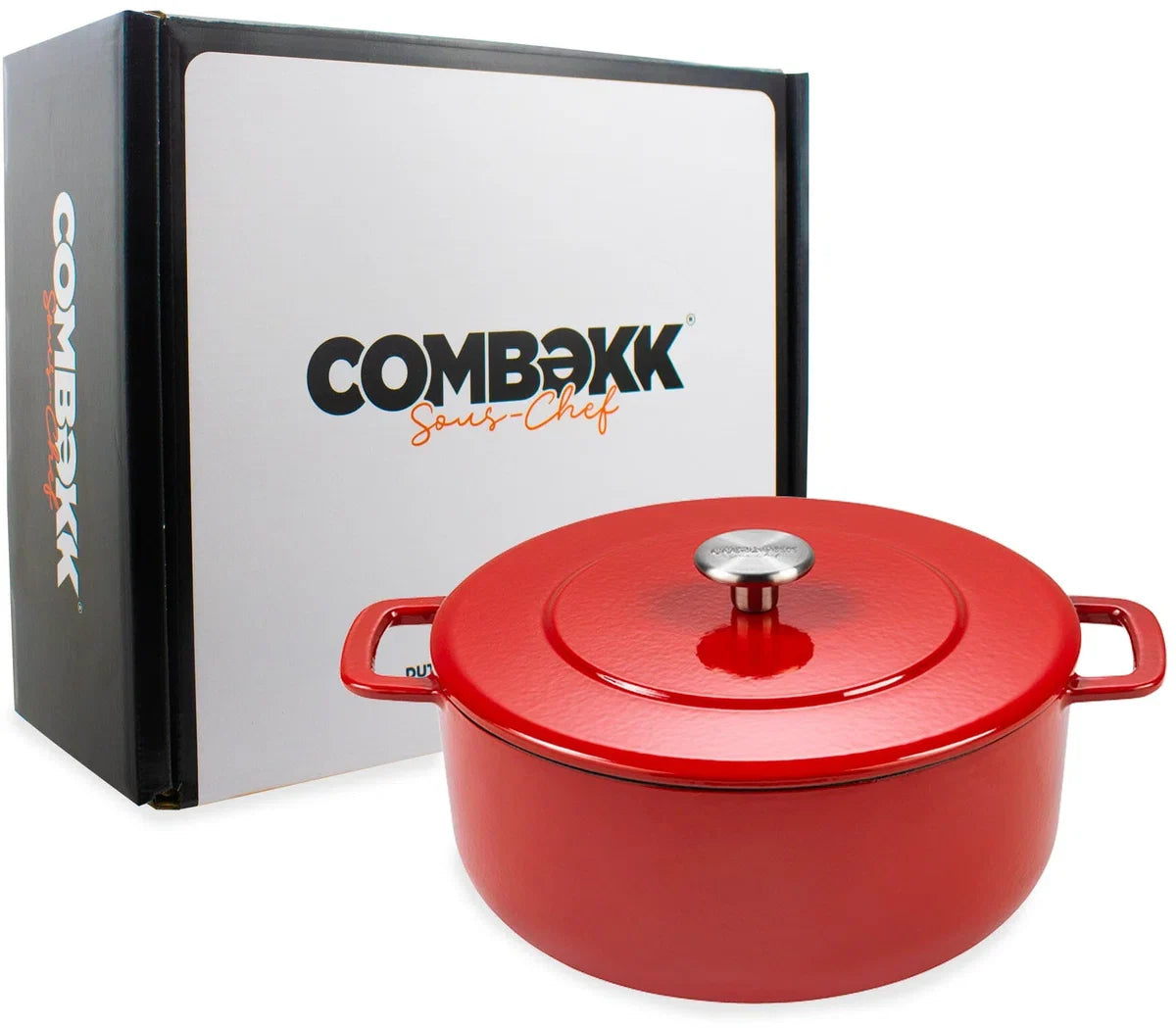 Combekk Sous Chef Gietijzeren Braadpan - 28cm - Rood