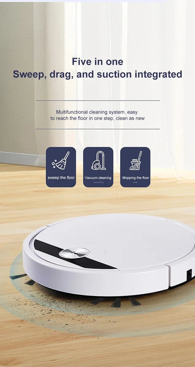 Robotstofzuiger met dweilfunctie - Slimme navigatie - Val- & objectdetectie - Dweilrobot - Vloerdetectie - Robotstofzuiger voor huisdieren - Inclusief app en afstandsbediening - Zwart