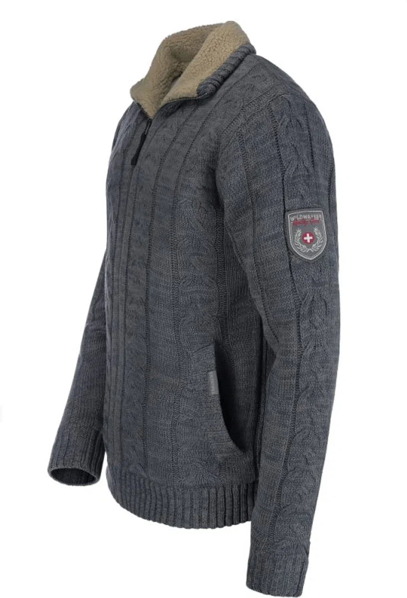 Teddy gevoerde gebreide Noorse trui | herenvest | 3 kleuren beschikbaar | maten S-4XL