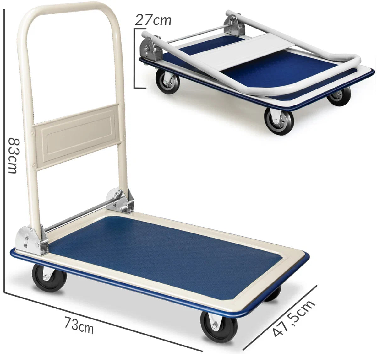 EezyLife Plateauwagen - Metaal - Tot 150kg