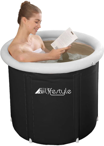 Zitbad - Bath Bucket - Ice Bath - Dompelbad - Voor Volwassenen en Kinderen - Inclusief Tas - Ijsbad - Inclusief ijsbad ebook - Zwart