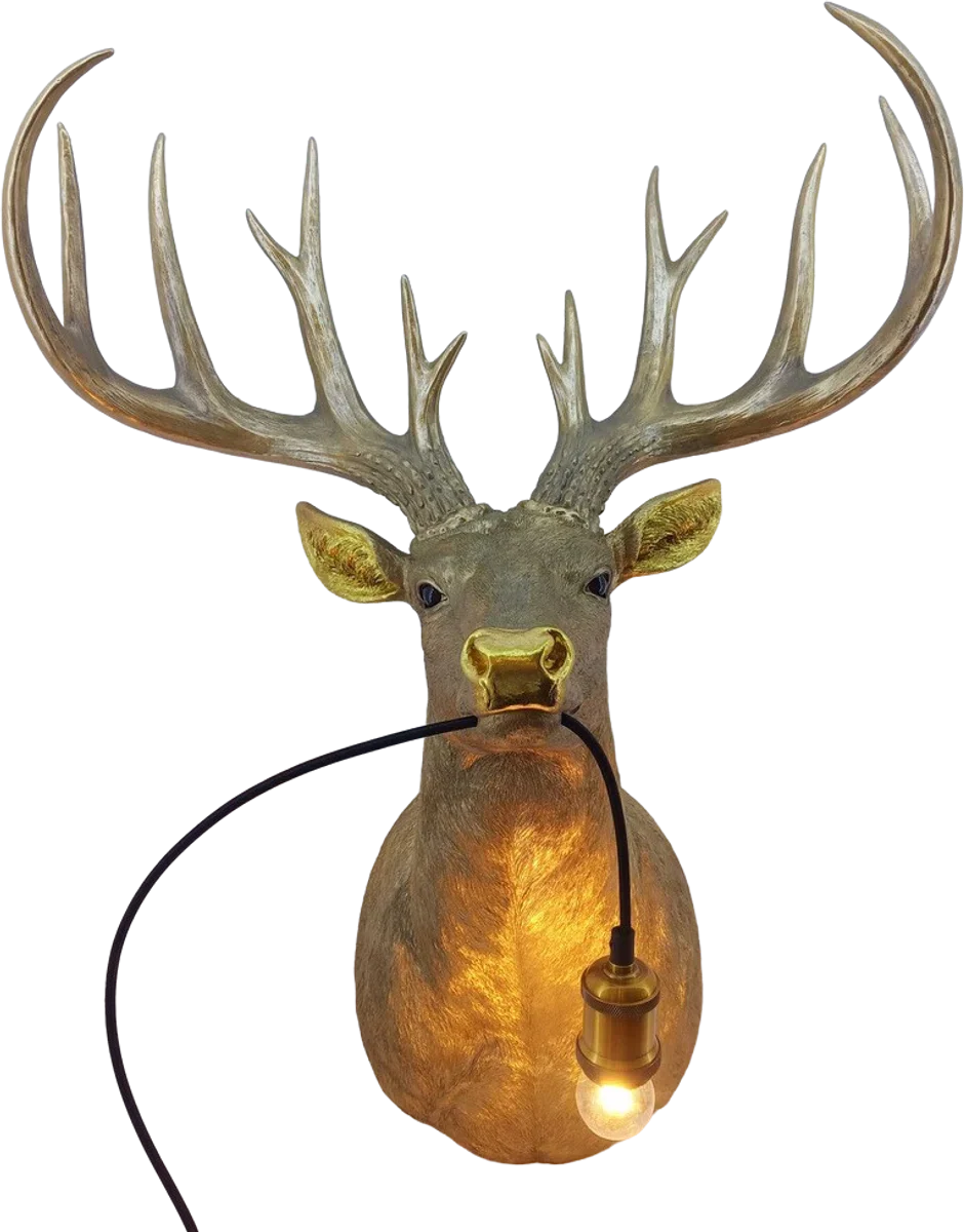 Wall light - Animal lamp Golden Deer XL