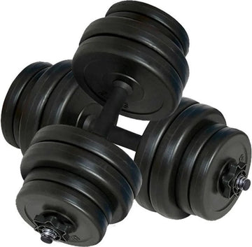 Dumbbellset - Totaal 30kg - 2 stuks - Zwart