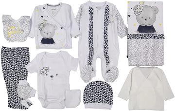 Miniworld-Baby newborn 10-delige kledingset in leuke cadeaudoos-Love you-Kraamcadeau-Babyshower-Babykleertjes meisje