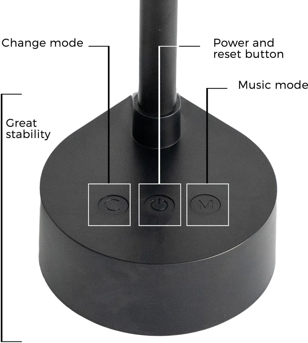 Smart Vloerlamp Zwart - Full Colour - Dimbaar & Bedienbaar met App - 138cm