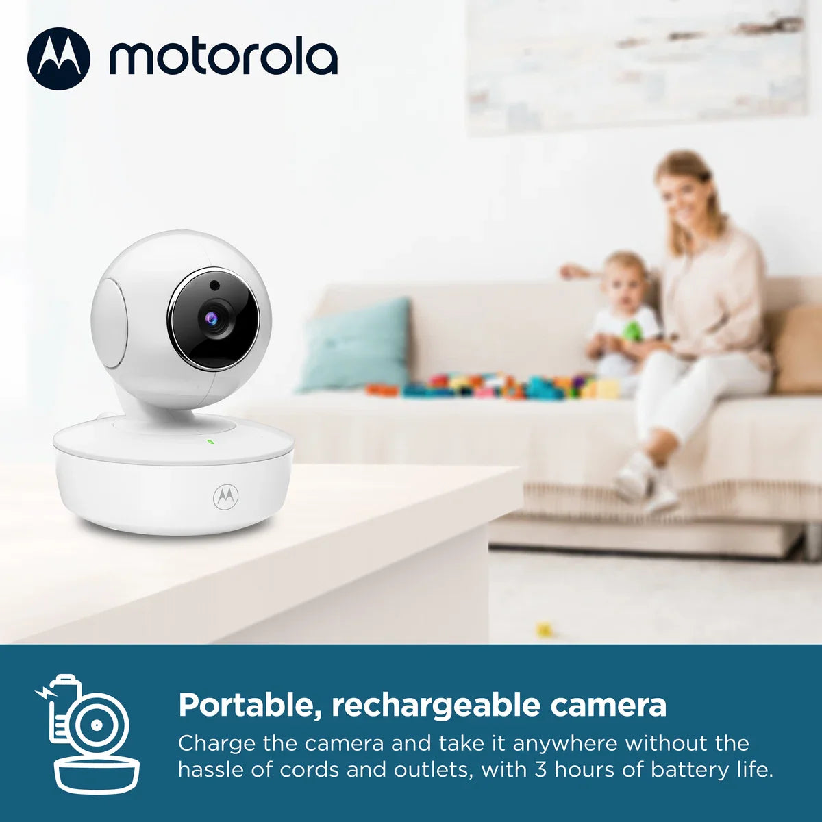 Motorola Nursery Babyfoon met Camera - VM55 - 5-inch Kleurendisplay - Draadloos - Infrarood Nachtzicht - Kantelbare Camera - Terugspreekfunctie