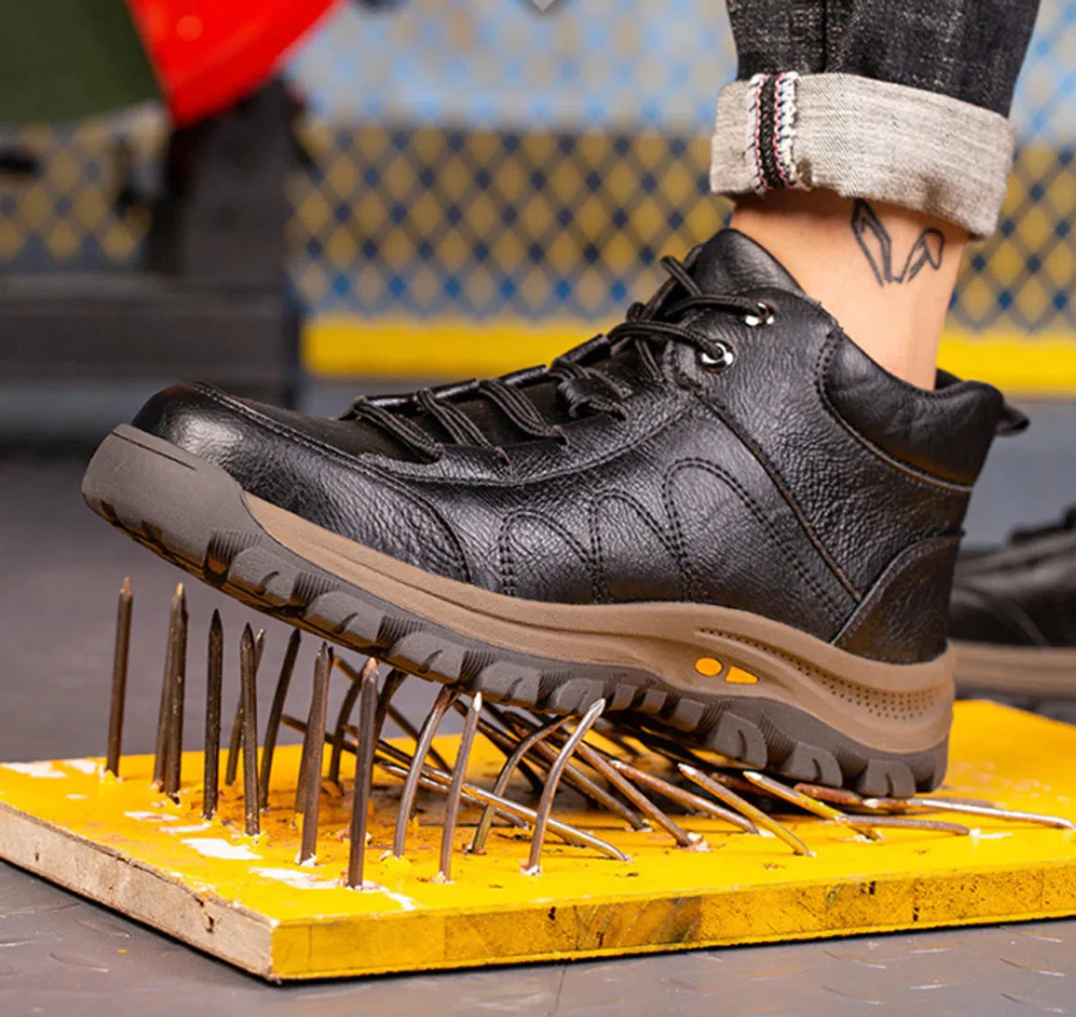 Safety Shoes - 41 - SB - Ladies / Gentlemen - Leather Safety Shoes - Shoes for work - Working boots - Protective shoes - Anti impact - Unmarkable Sole - Anti slip - Protective toe - Protective sole