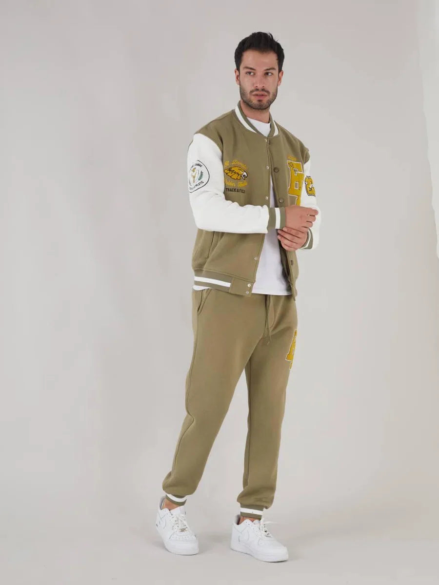 Varsity set - Heren Trainingspak Heren trainingspak | Jasje + Broek Fashion Casual Trainingspak Heren Kleding - XXL