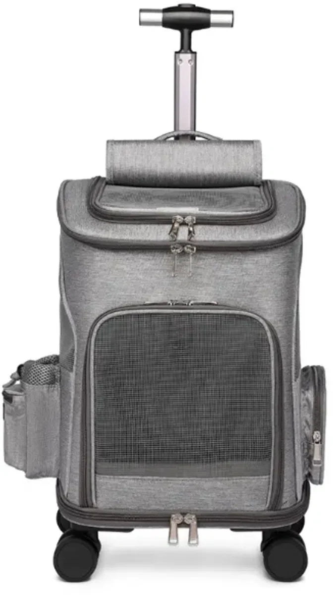 Luxury Dog & Cat Trolley | For Small Dog Or Cat | Dog Backpack | Dog Buggy | Cat Travel Basket