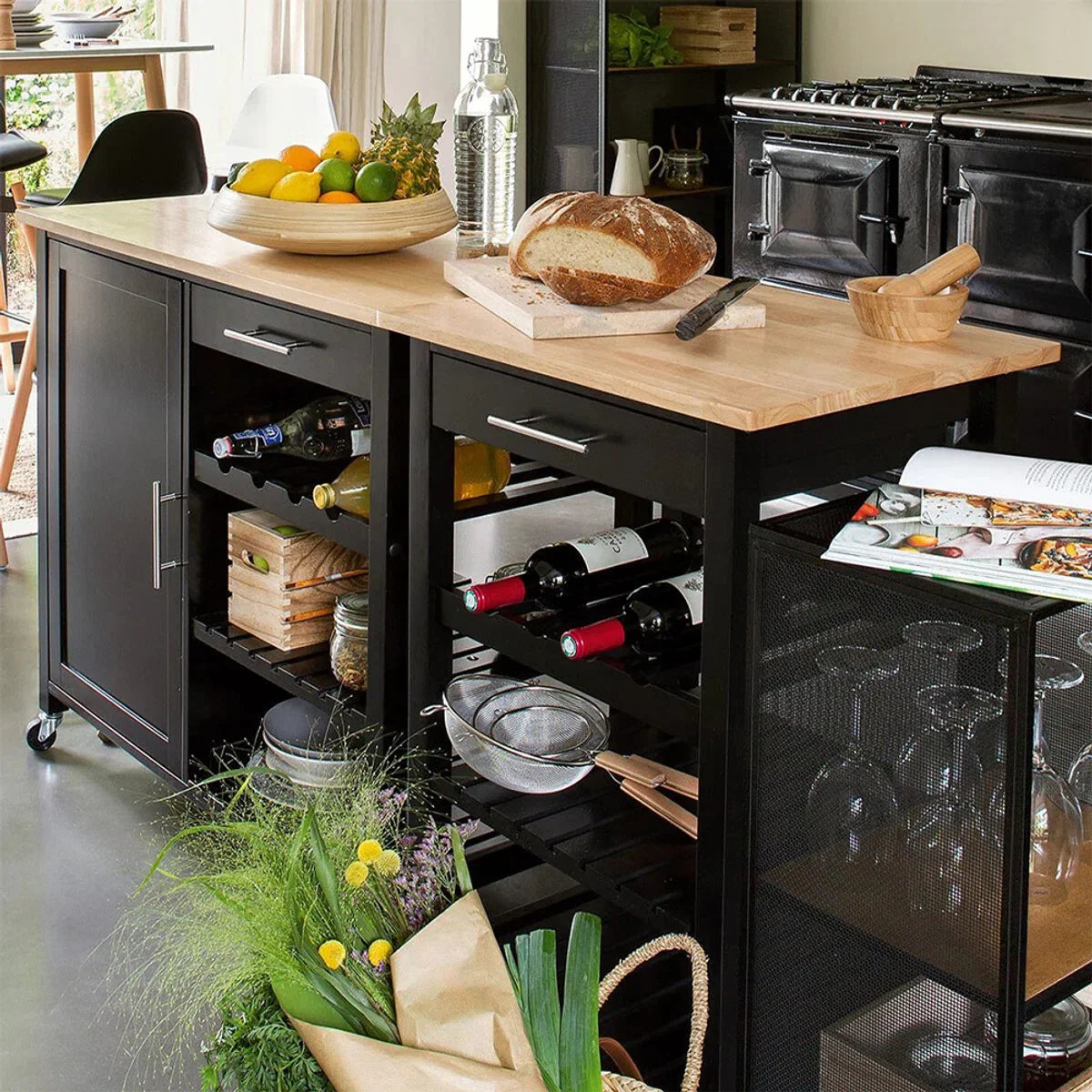 Kitchen Trolley Armel Black
