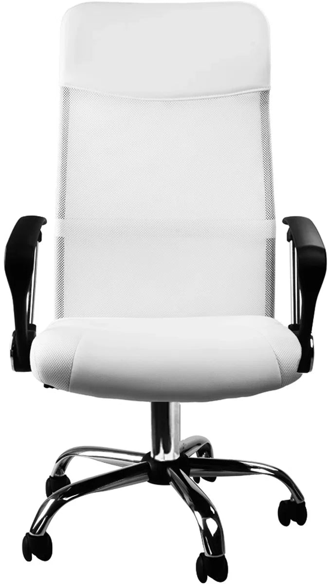Casaria Bureaustoel met mesh wit
