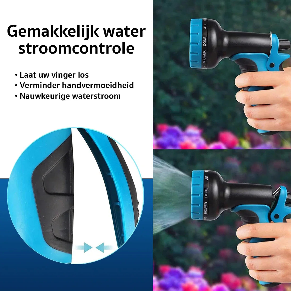 Garden hose - garden hose 50 meters - garden hose flexible - Garden hose extendable up to 50 meters - garden hose with connectors and sprayer