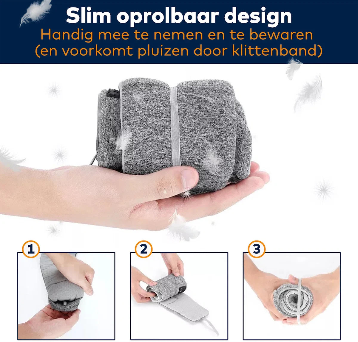 Bluetooth slaapmasker (premium) - Beste keuze - 100% verduisterend - Ultraplatte 'spons speakers' (perfect voor zijslapers) - Koel en ademend materiaal - Volledig verstelbaar - Uitstekende geluidskwaliteit - Batterij: 13 uur - Grijs