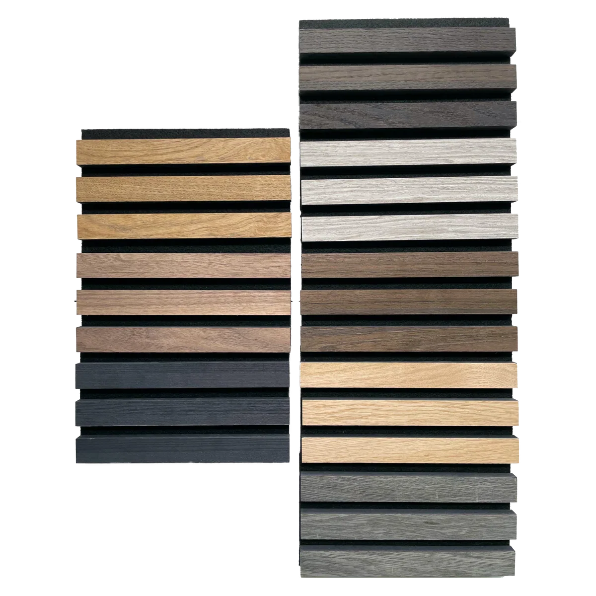 Walnut / Walnut wood veneer - Acoustic Wooden Wall Panel - size 240 x 60cm.WallingtonNL __________ | Real Wood | Wooden slats | Akupanel | Wall decoration | 3D Wall panels | Wall decoration | Slatted walls | Wood panels | __________