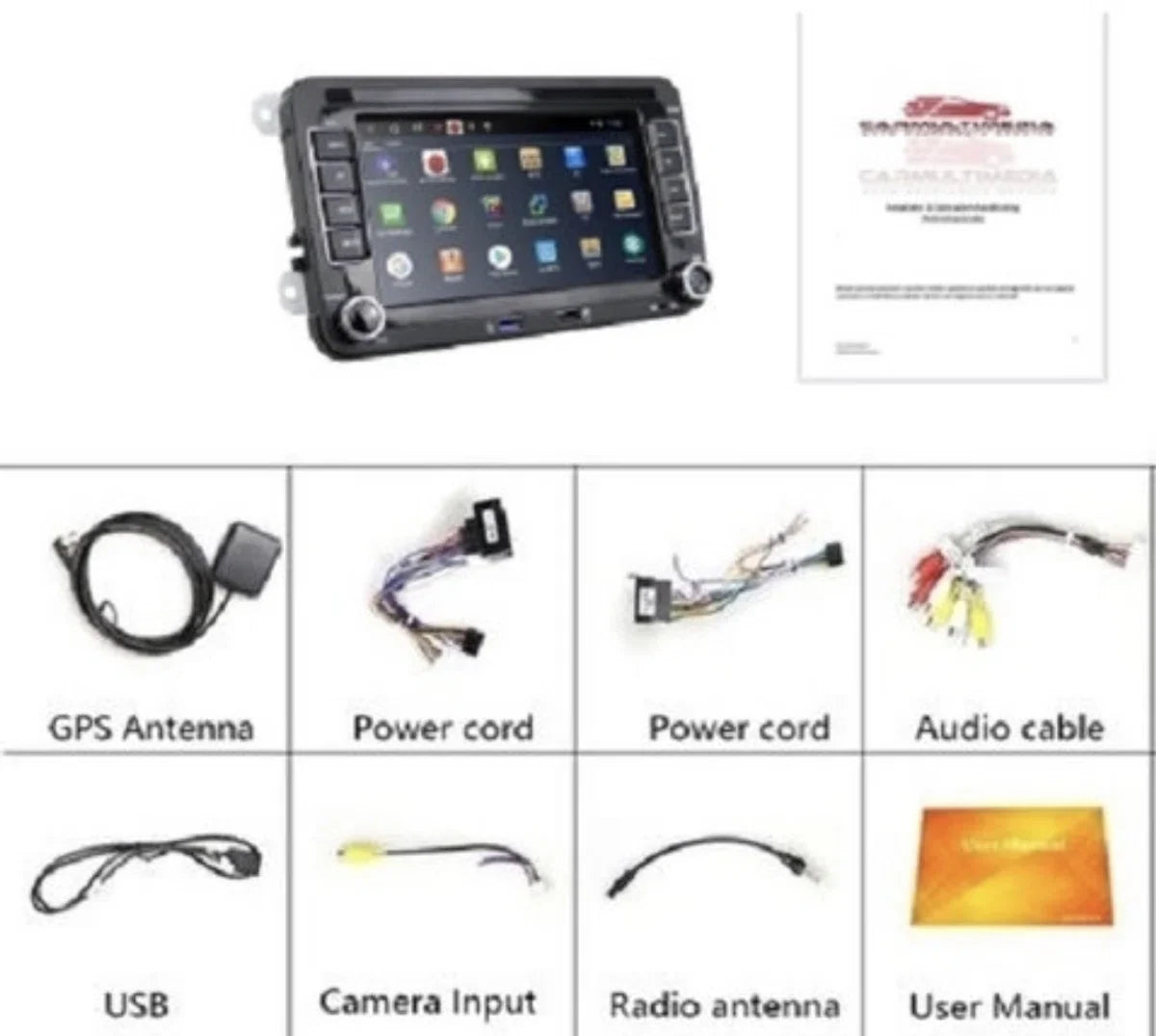 Multimedia Autoradio Android 13 Voor VW Polo/Golf/Seat/Skoda 2003-2015 2GB/32GB CarPlay/Auto/Wifi/RDS/GPS/DSP/5G/DAB+
