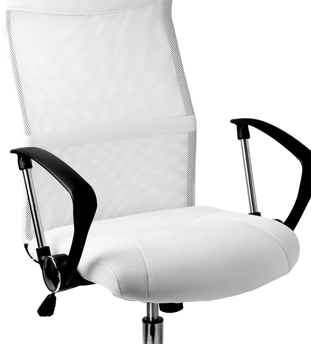 Casaria Bureaustoel met mesh wit