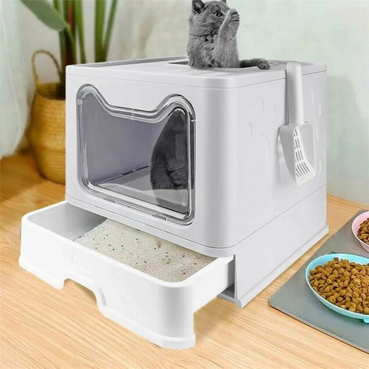 Automatic Cat Litter Box - Self-Cleaning Litter Box - Cat Toilet with Drawer