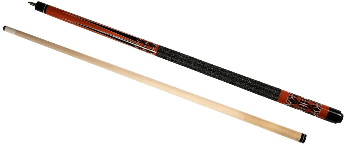 Pegasi Classic Poolkeu 147cm 2-delig Oranje - 13mm Lijmtop - Esdoornhout - Keu voor Poolen