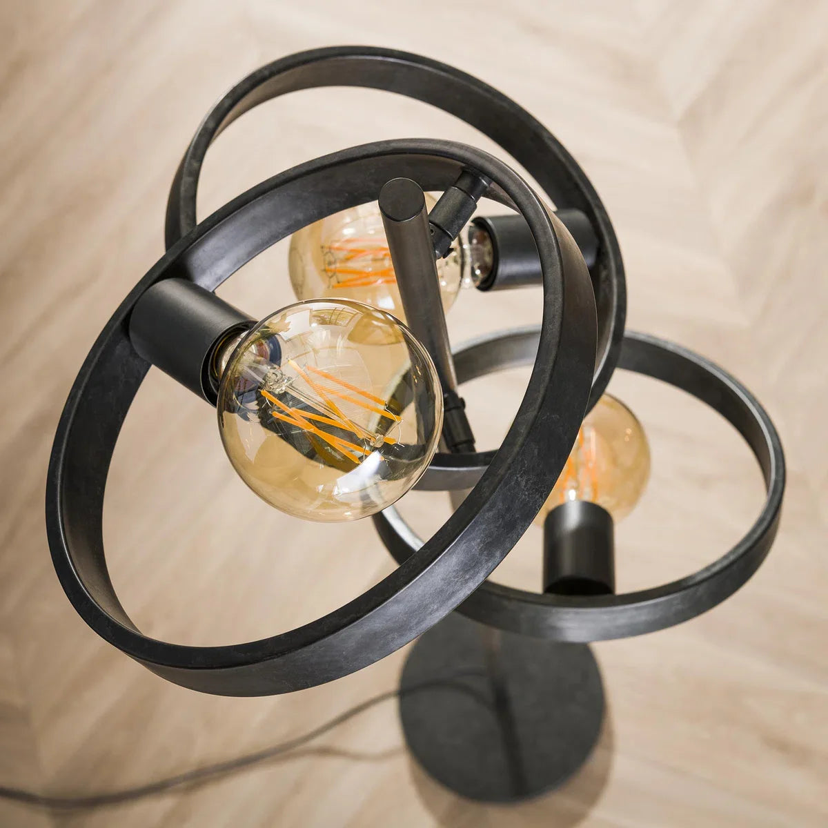 Country floor lamp Hover | 3 lights | charcoal | grey | black | 155 cm high | floor lamp / living room lamp | modern / atmospheric design