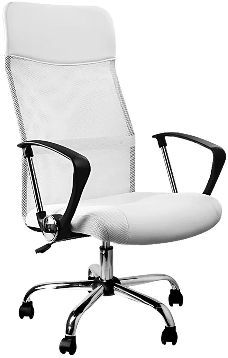 Casaria Bureaustoel met mesh wit